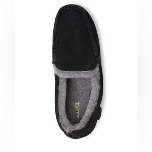 Dearfoams Men’s Navy & Heather moccasin slippers